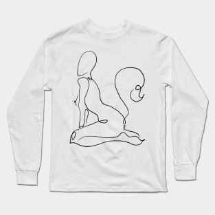 Leo Celestial Line Art Long Sleeve T-Shirt